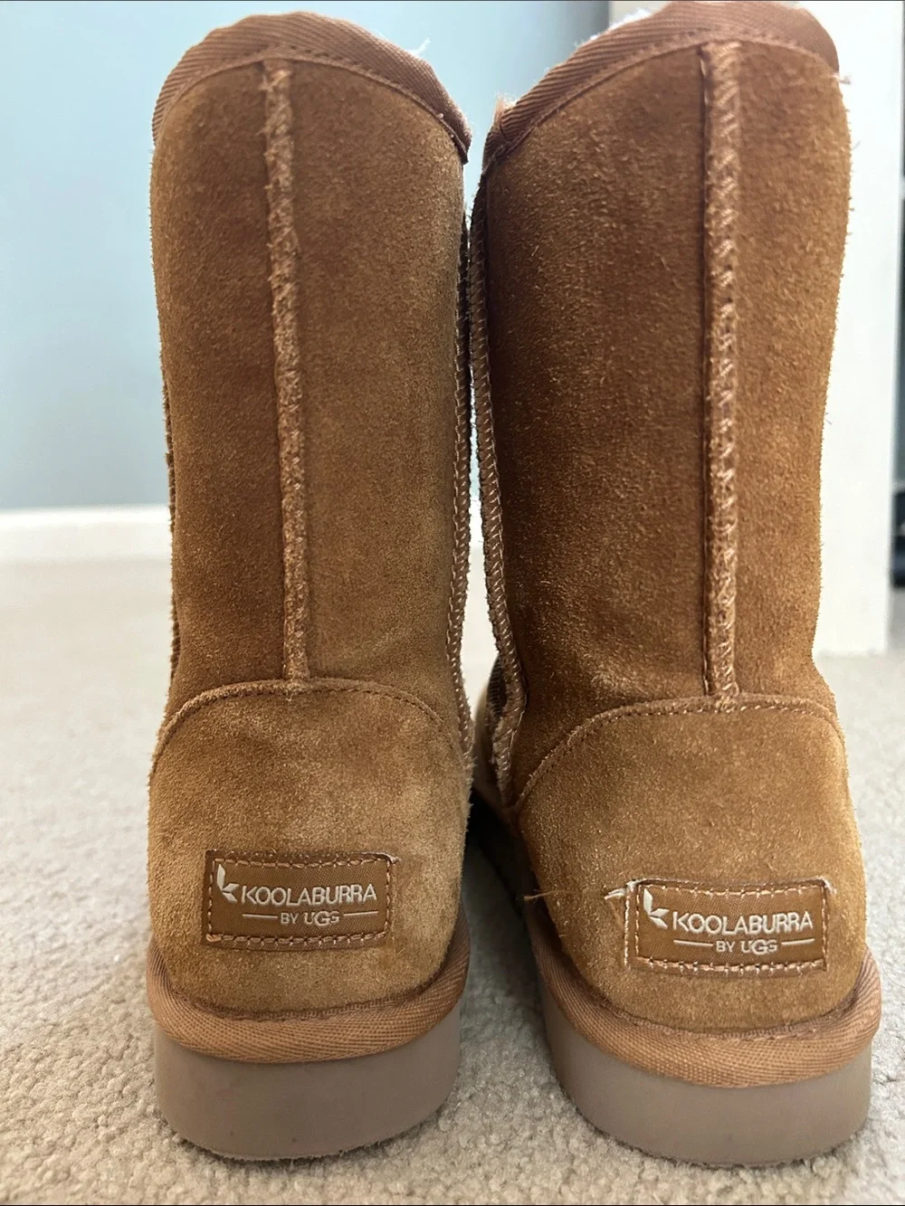Koolaburra Suede Fleece-Lined Boots - Chestnut Brown